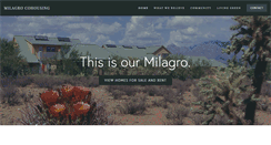 Desktop Screenshot of milagrocohousing.org